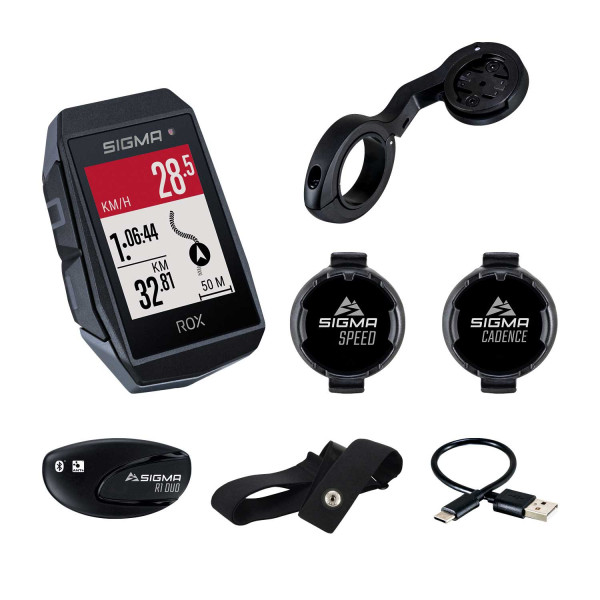 Sigma Sport ROX 11.1 Evo GPS velosipēda dators komplekts | Black Sigma Sport ROX 11.1 Evo GPS velosipēda dators komplekts | Black