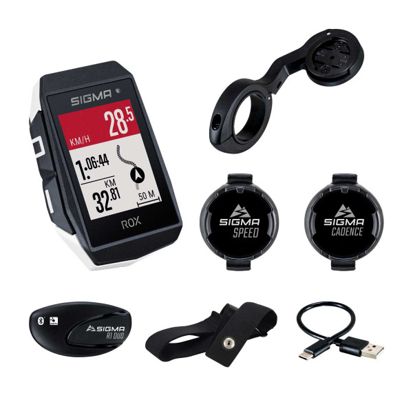 Sigma Sport ROX 11.1 Evo GPS velosipēda dators komplekts | White Sigma Sport ROX 11.1 Evo GPS velosipēda dators komplekts | White