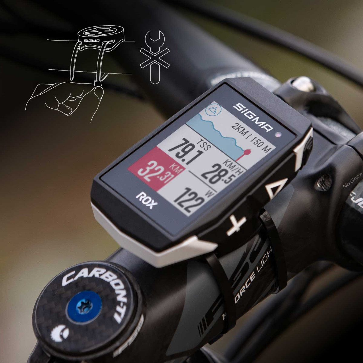 Sigma Sport ROX 11.1 Evo GPS dators | Balts
