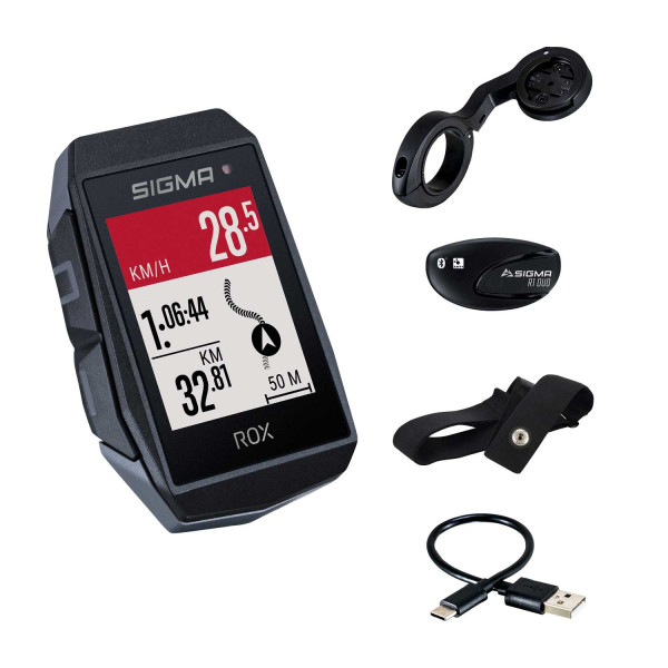 Sigma Sport ROX 11.1 Evo GPS HR velo dators komplekts | Melns Sigma Sport ROX 11.1 Evo GPS HR velo dators komplekts | Melns