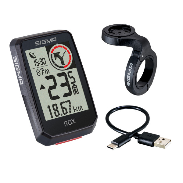 Sigma Sport ROX 2.0 GPS velosipēda dators ar augšējo stiprinājumu | Melns