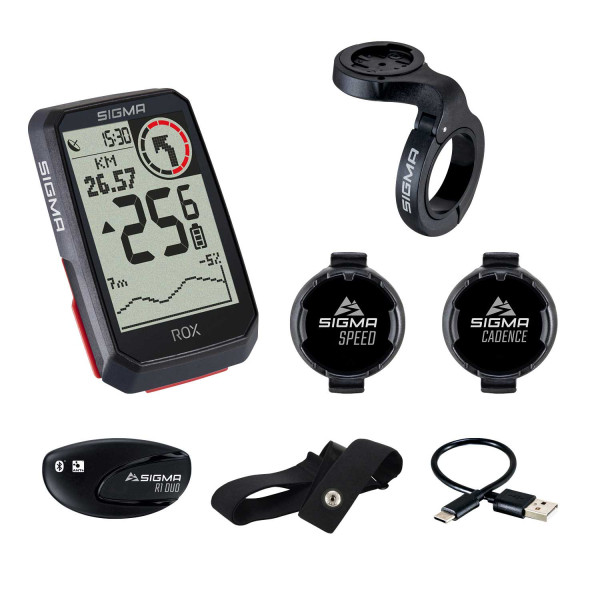 Sigma Sport ROX 4.0 GPS velosipēda dators komplekts | Black Sigma Sport ROX 4.0 GPS velosipēda dators komplekts | Black