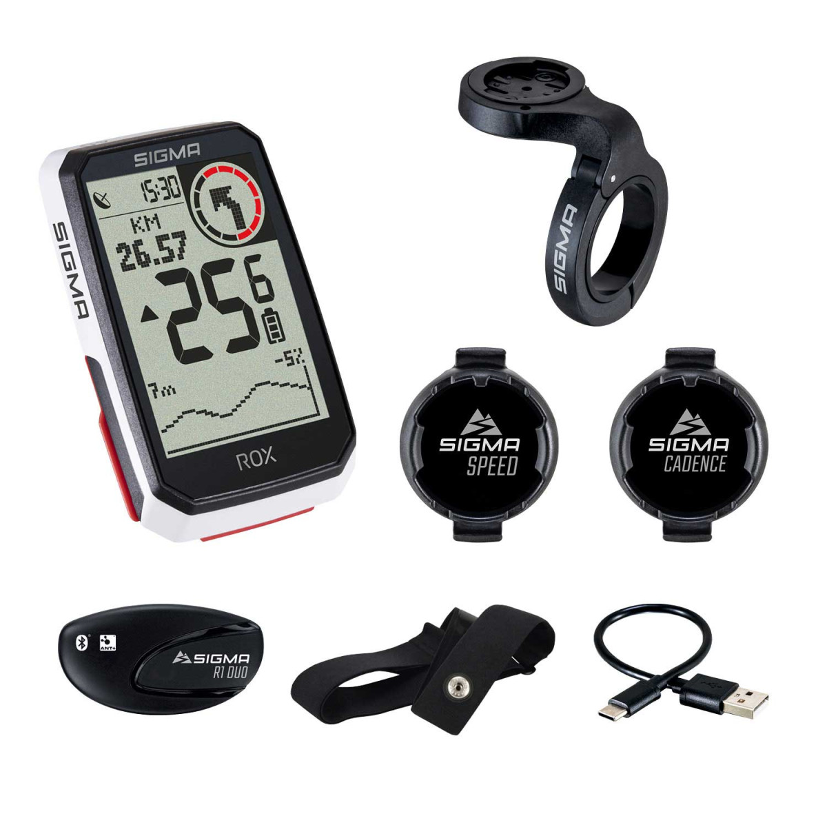 Sigma Sport ROX 4.0 GPS velosipēda dators komplekts | White