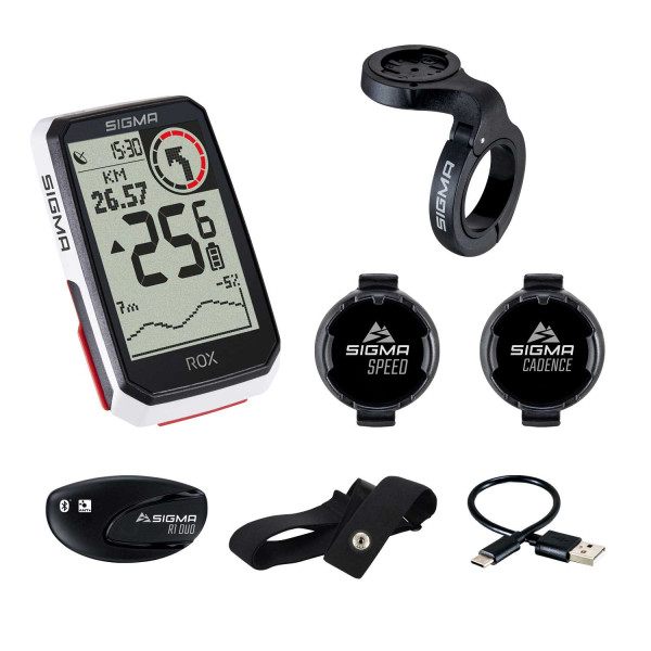 Sigma Sport ROX 4.0 GPS velosipēda dators komplekts | White