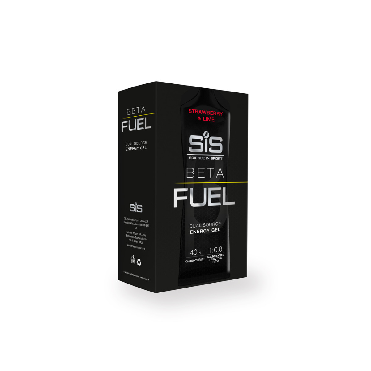 SiS Beta Fuel enerģijas želeja | 6x60 ml | Strawberry Lime