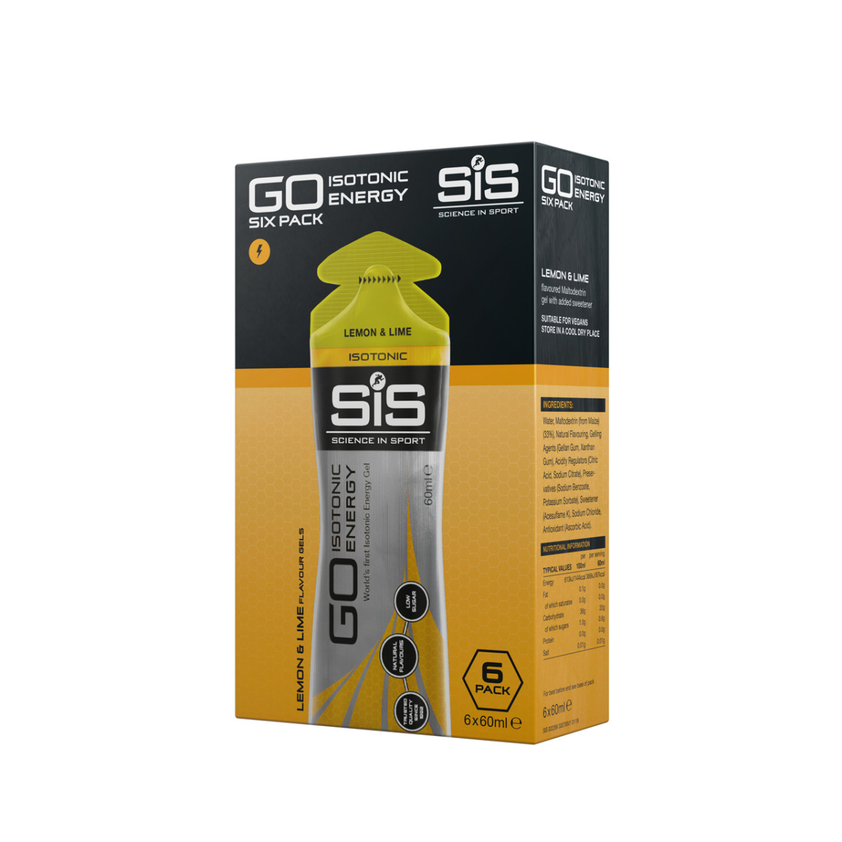 SIS Go Isotonic Energy Gel | 6x60ml | Citrons un laima