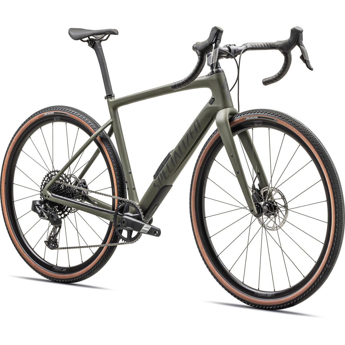 Specialized Diverge Comp Carbon grants velosipēds | Satin Oak Green - Smoke