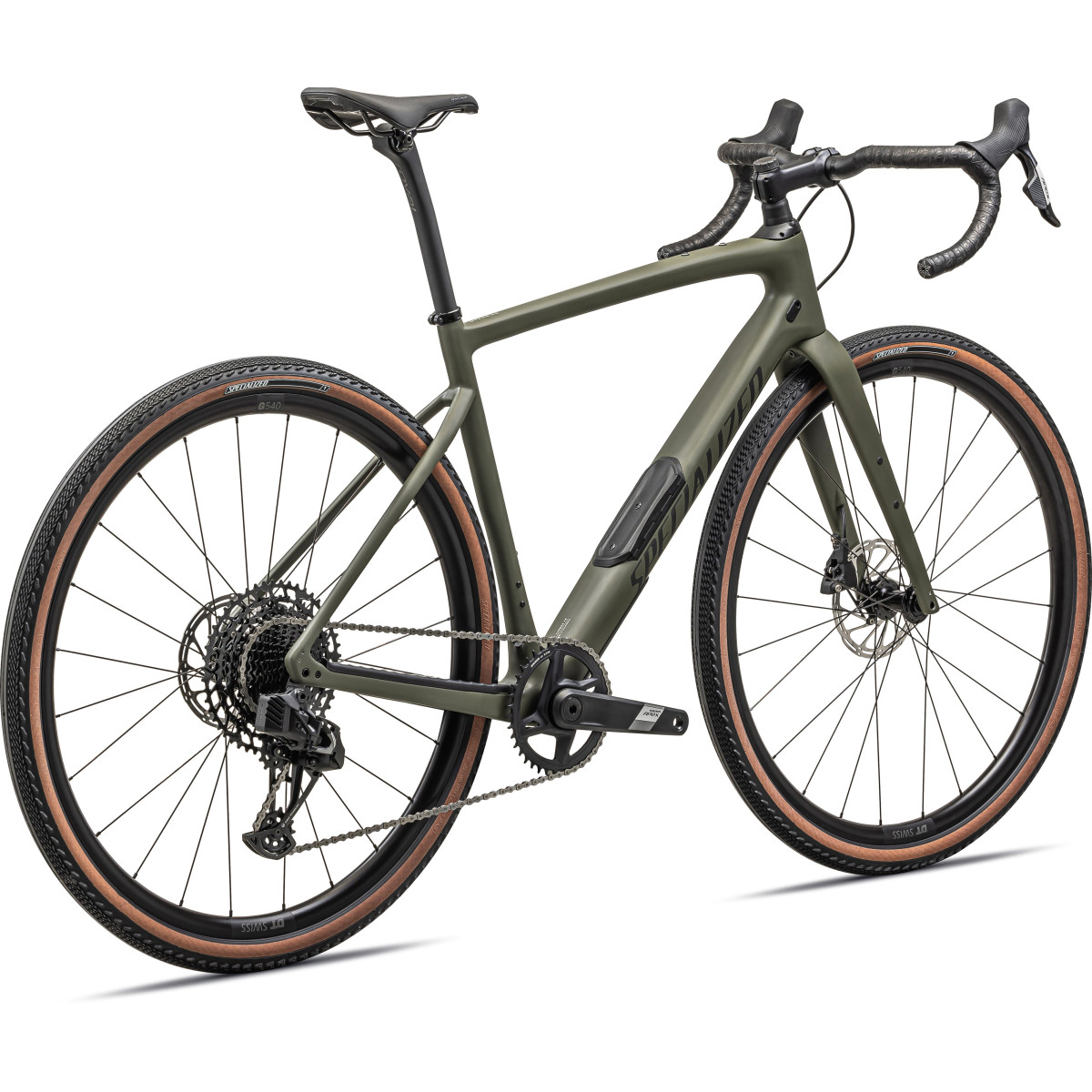 Specialized Diverge Comp Carbon grants velosipēds | Satin Oak Green - Smoke