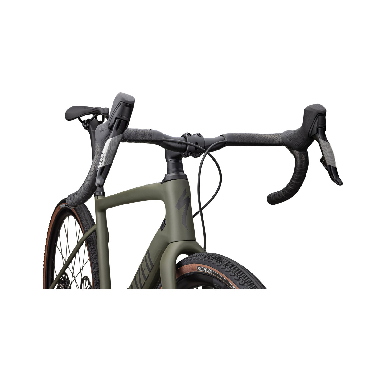 Specialized Diverge Comp Carbon grants velosipēds | Satin Oak Green - Smoke