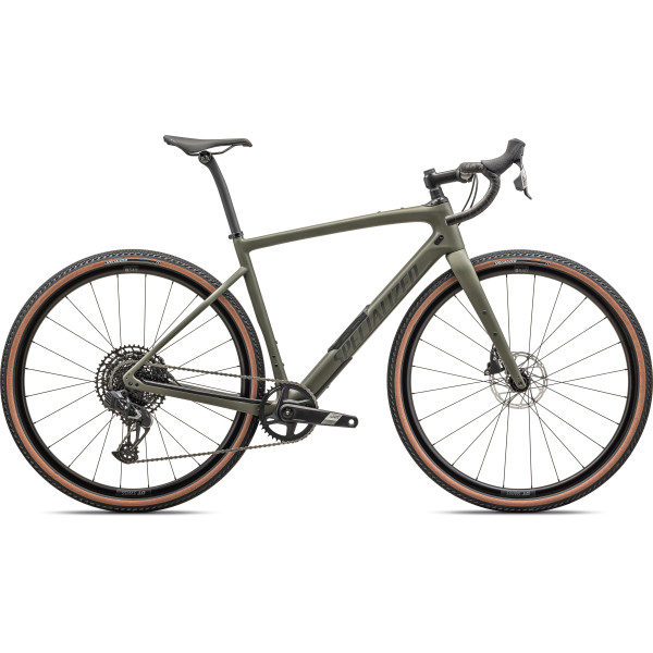 Specialized Diverge Comp Carbon grants velosipēds | Satin Oak Green - Smoke