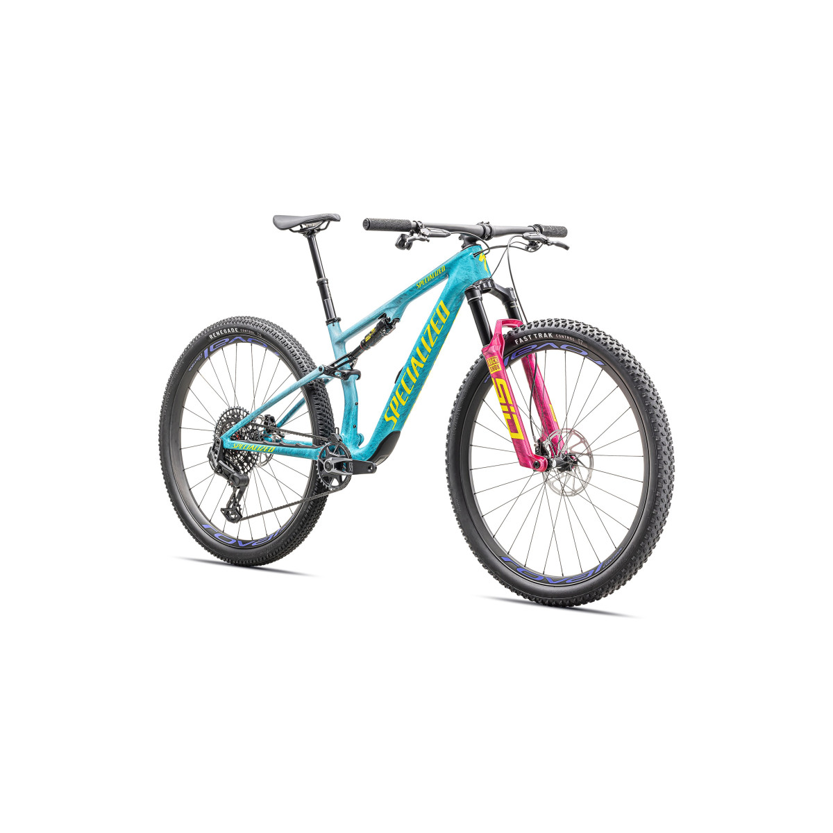 Specialized Epic 8 Pro kalnu velosipēds | Lagoon Blue - Liquid Metal - Yellow