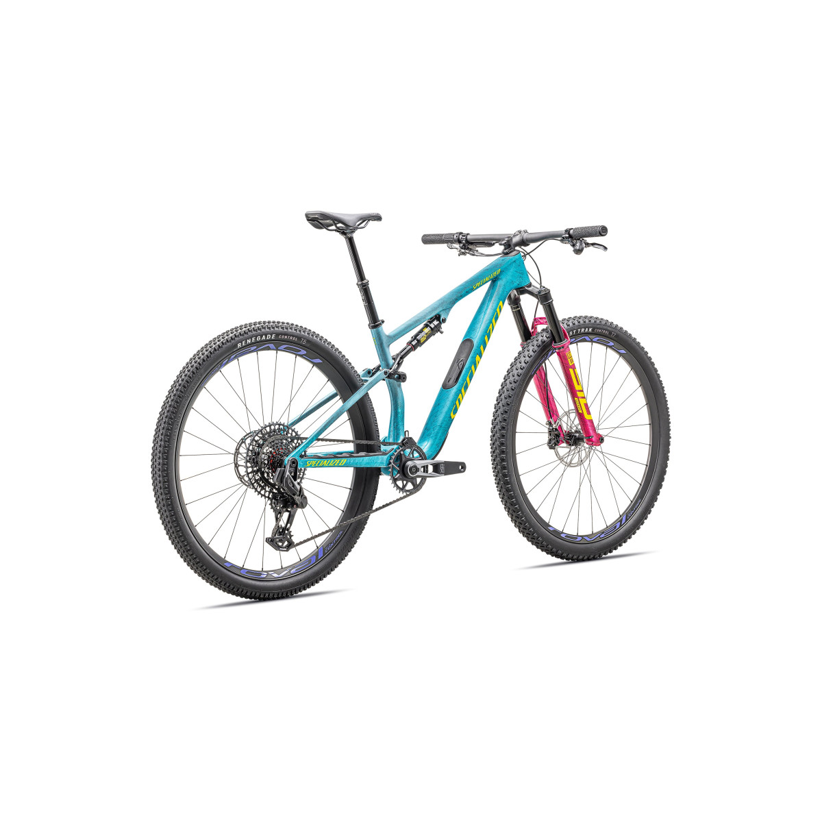 Specialized Epic 8 Pro kalnu velosipēds | Lagoon Blue - Liquid Metal - Yellow