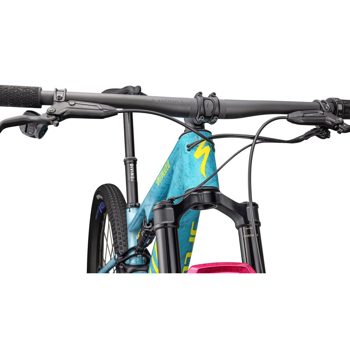 Specialized Epic 8 Pro kalnu velosipēds | Lagoon Blue - Liquid Metal - Yellow