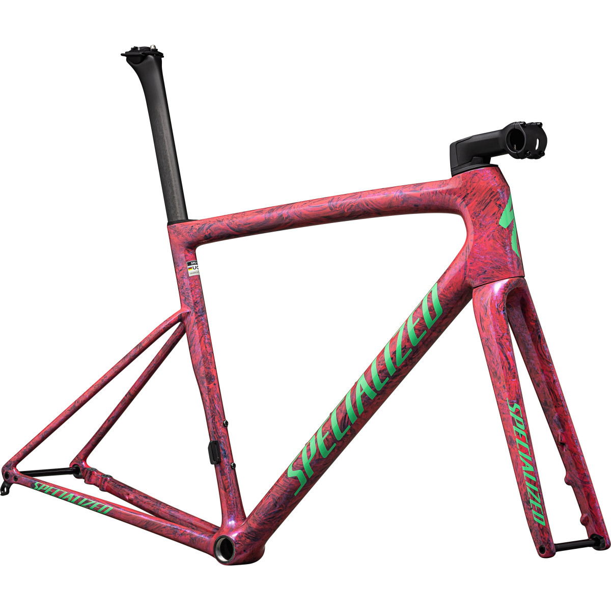 Specialized Tarmac SL8 rāmis | Gloss Carbon - Metallic Vivid Pink Strada