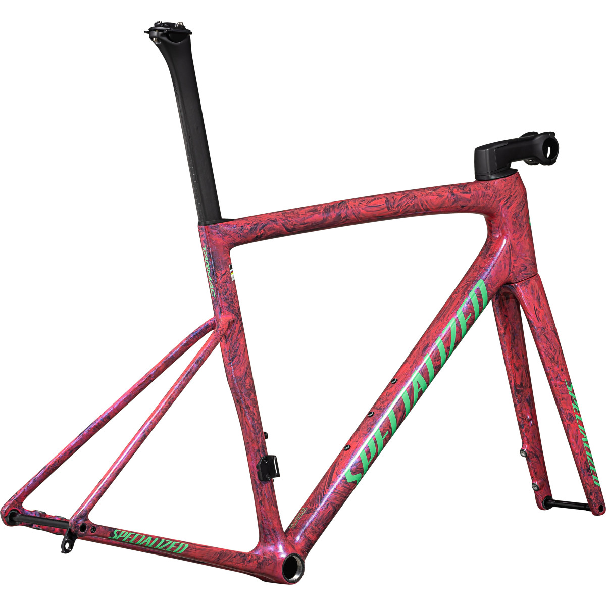 Specialized Tarmac SL8 rāmis | Gloss Carbon - Metallic Vivid Pink Strada