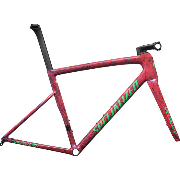 Specialized Tarmac SL8 rāmis | Gloss Carbon - Metallic Vivid Pink Strada