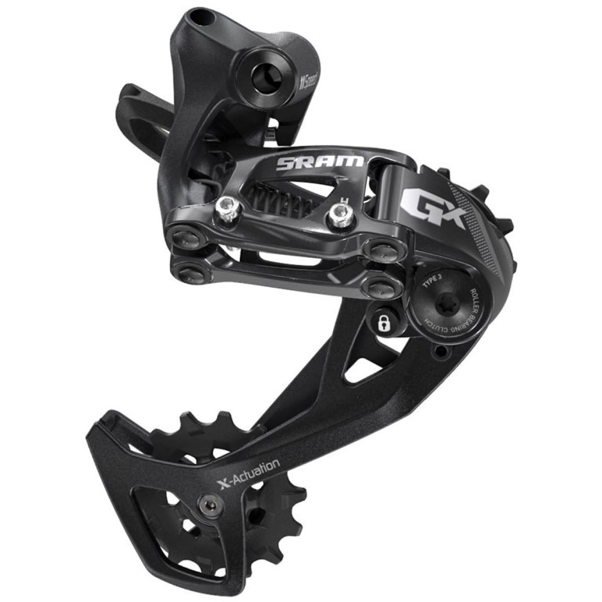 SRAM GX aizmugurējais pārslēdzējs - Short Cage | 2x11 ātrumu | Melns