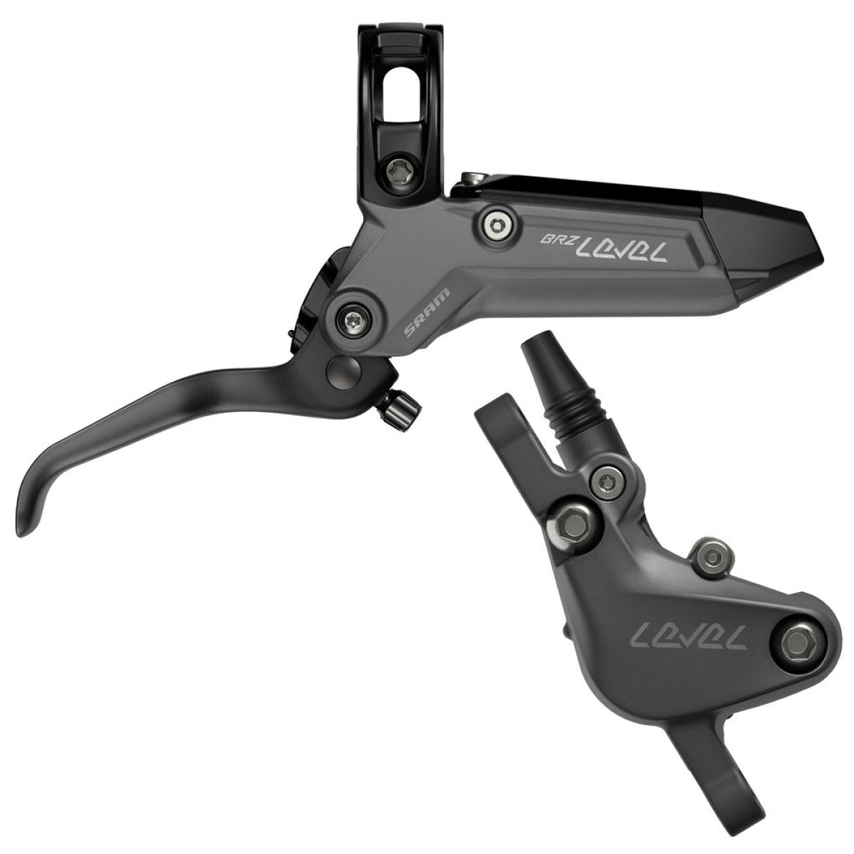 SRAM Level Bronze Stealth 2 virzuļu hidraulisko disku bremžu rokturis ar suports | Kreisā | Priekšā