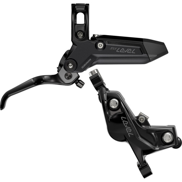 SRAM Level Silver Stealth 4 virzuļu hidraulisko disku bremžu rokturis ar suports | Labais | Aizmugurējais