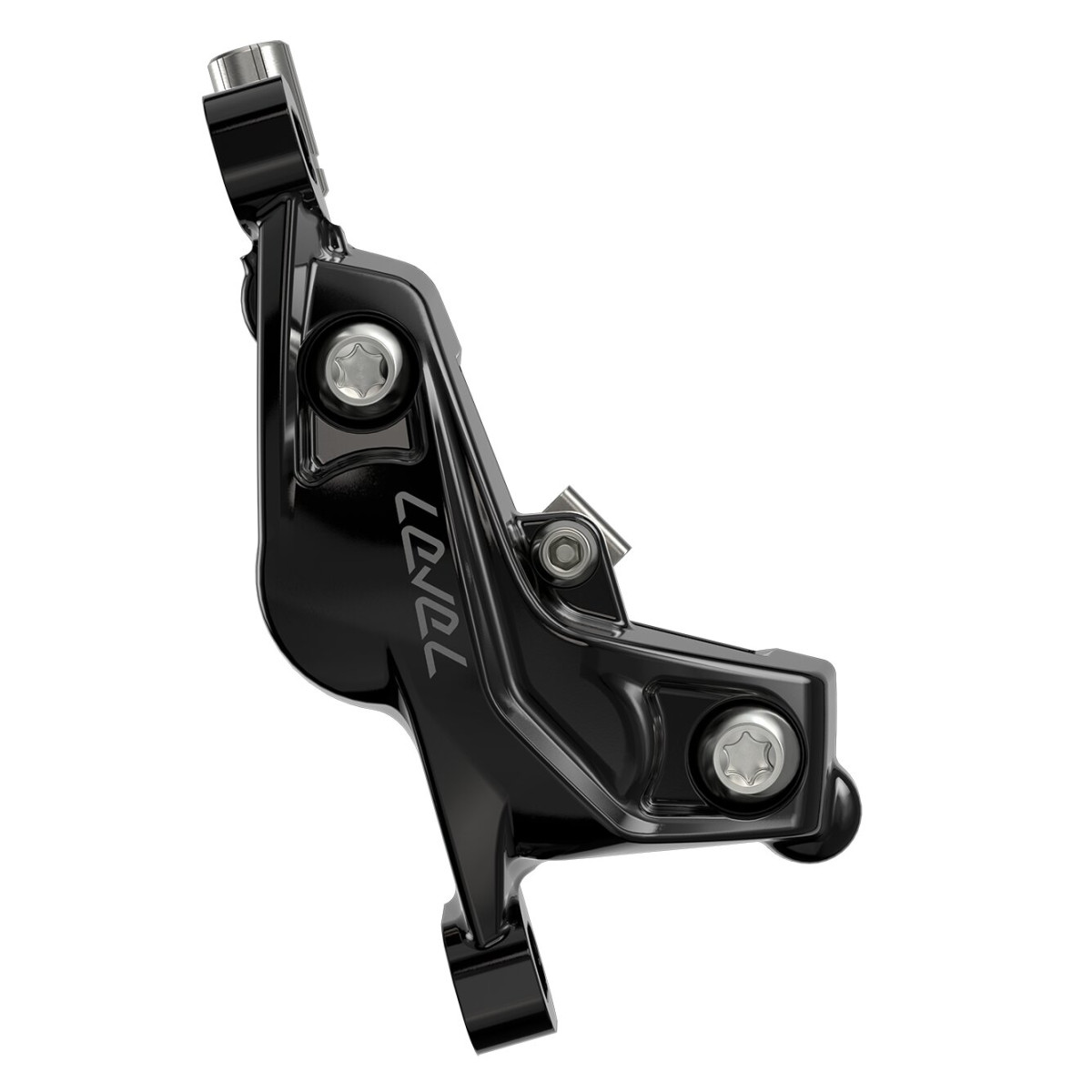 SRAM Level Silver Stealth 4 virzuļu hidraulisko disku bremžu rokturis ar suports | Labais | Aizmugurējais