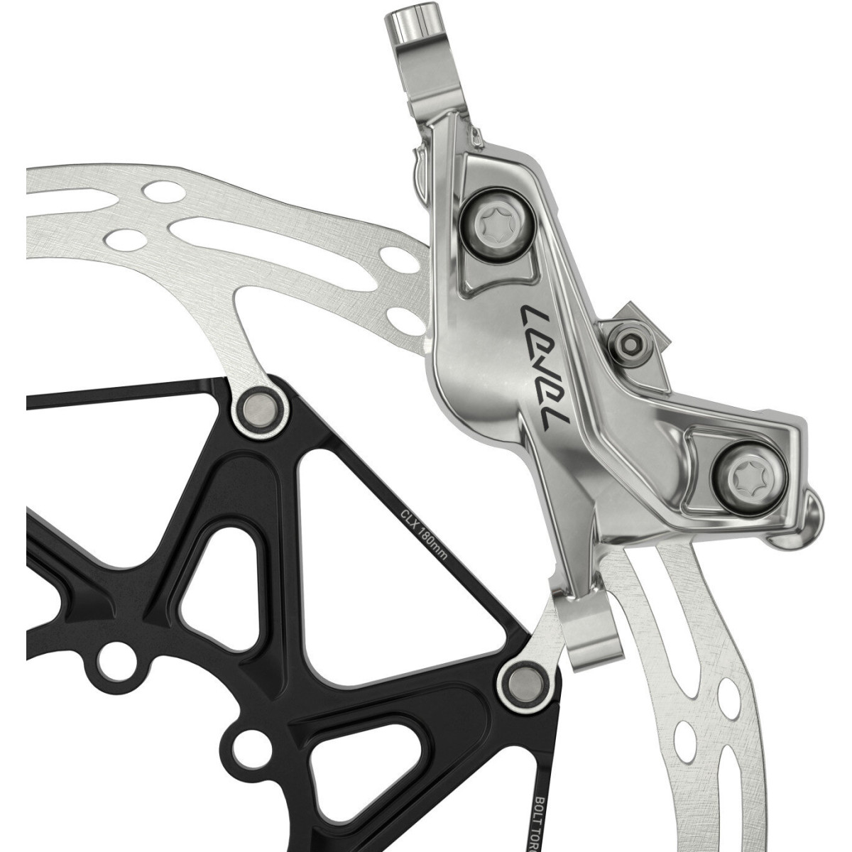 SRAM Level Ultimate Stealth 4 virzuļu hidraulisko disku bremžu rokturis ar suports | Kreisā | Priekšā