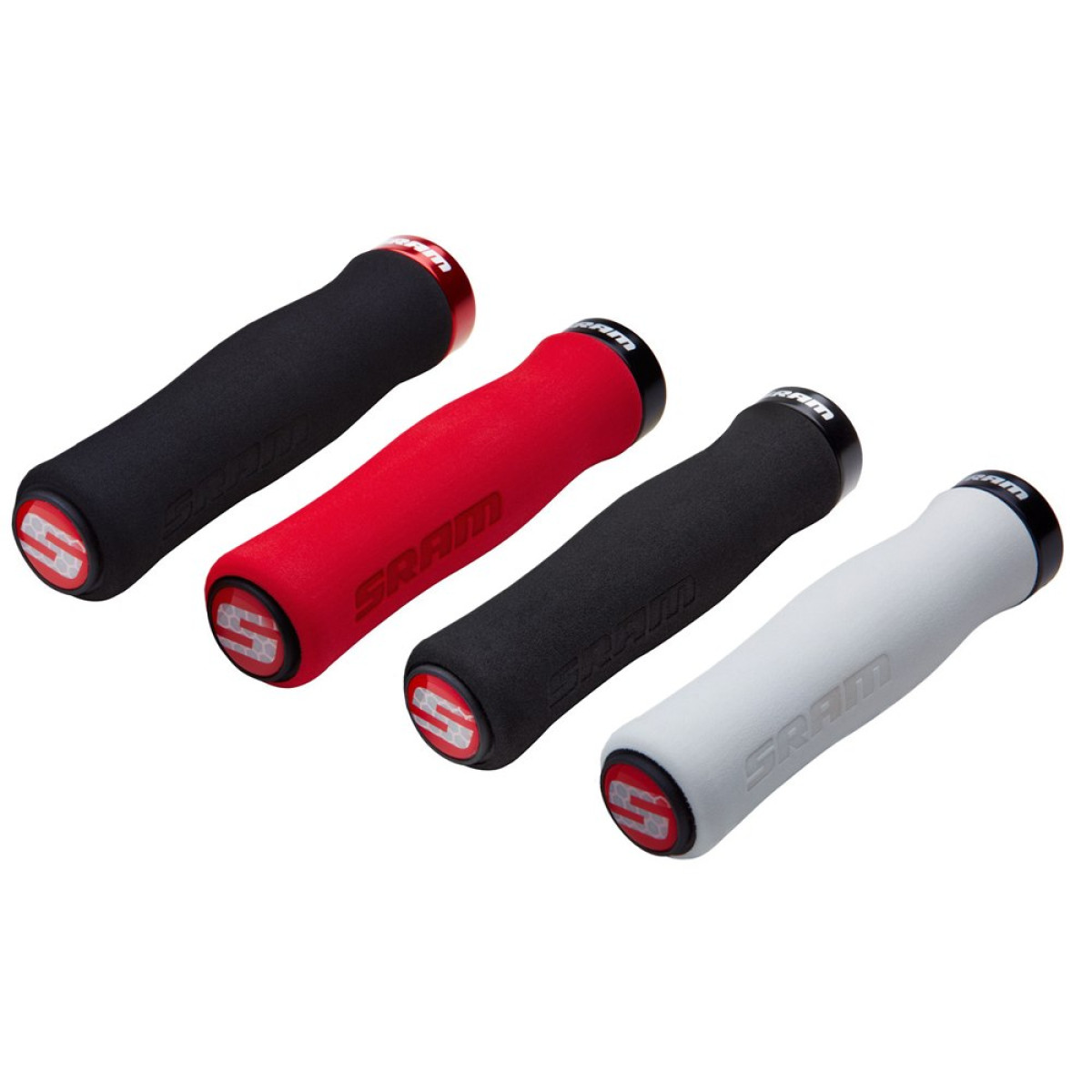 SRAM Locking Contour Foam stūres rokturi | Red - Black