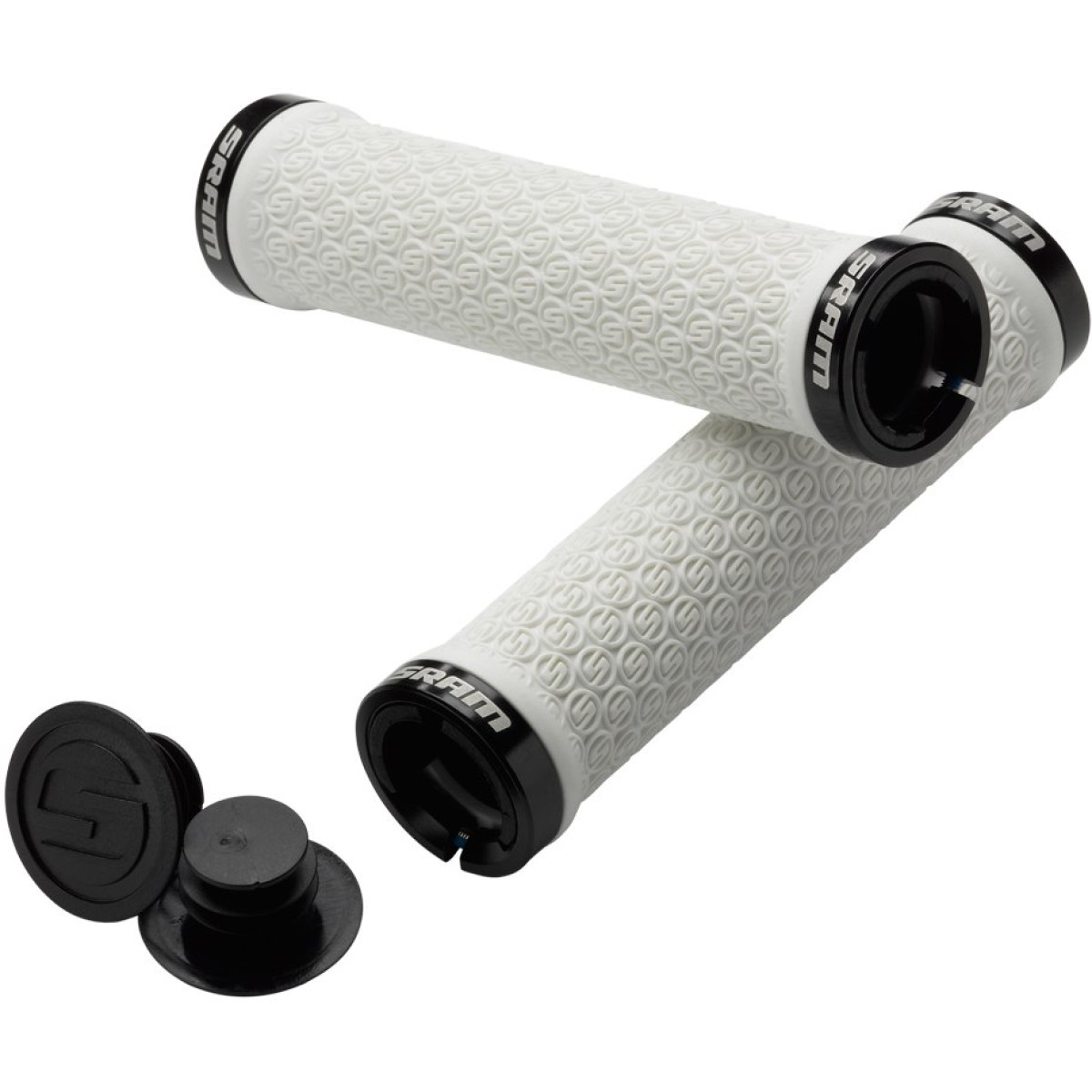 SRAM Locking Rubber stūres rokturi | White