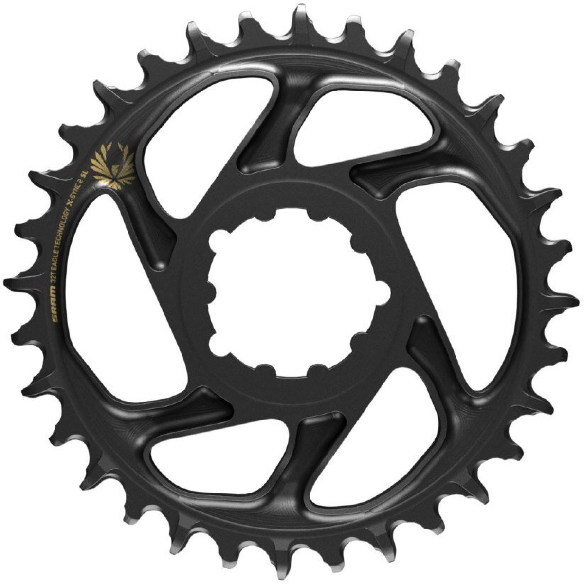 SRAM X-Sync 2 Eagle SL zobrats | 6 mm nobīde | DM | 1x12/11 ātrumu | Melns/zelts