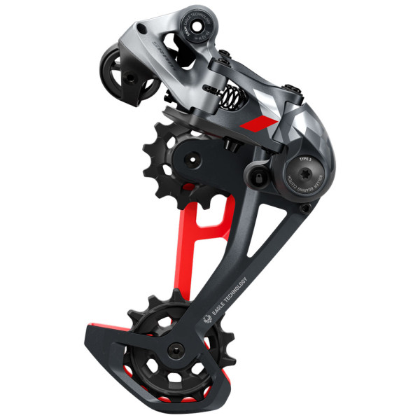SRAM X01 Eagle aizmugurējais pārslēdzējs | 12 ātrumu | Melns - sarkans