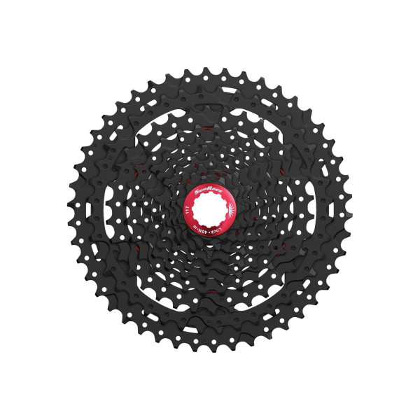 SunRace CSMX3 kasete, 10 ātrumu, melna SunRace CSMX3 kasete, 10 ātrumu, melna