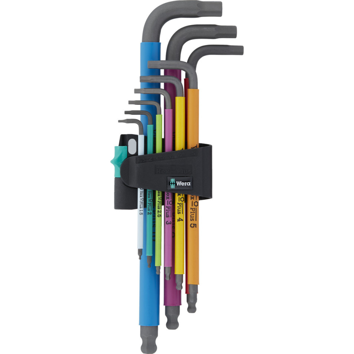 Wera 950/9 Hex-Plus Multicolour 1 L-veida atslēgu komplekts | 9 daļas