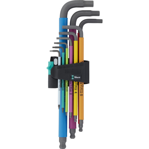 Wera 950/9 Hex-Plus Multicolour 1 L-veida atslēgu komplekts | 9 daļas