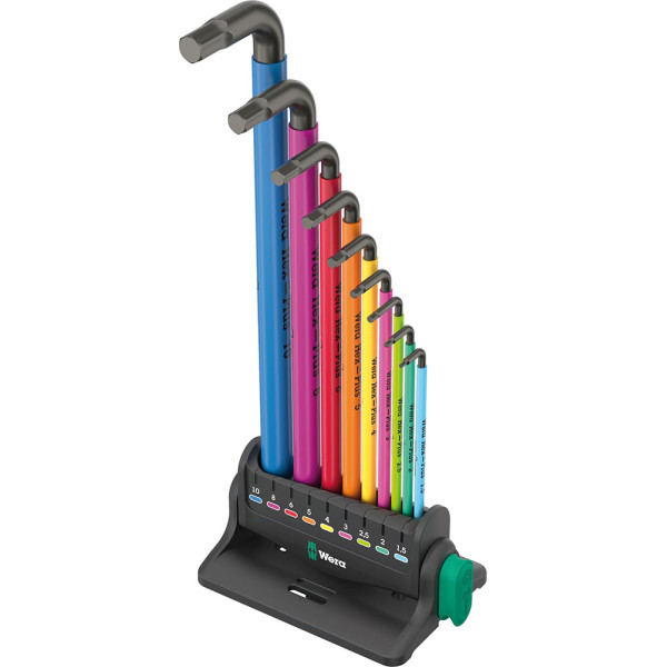 Wera 950/9 Hex-Plus Multicolour 3 L L-veida atslēgu komplekts | 10 daļas Wera 950/9 Hex-Plus Multicolour 3 L L-veida atslēgu komplekts | 10 daļas