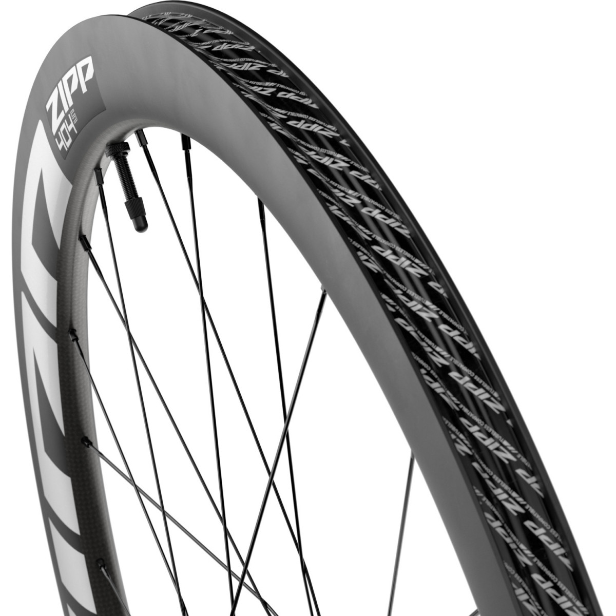 Zipp 404 S Tubeless Disc Brake priekšējais ritenis | Dark Grey